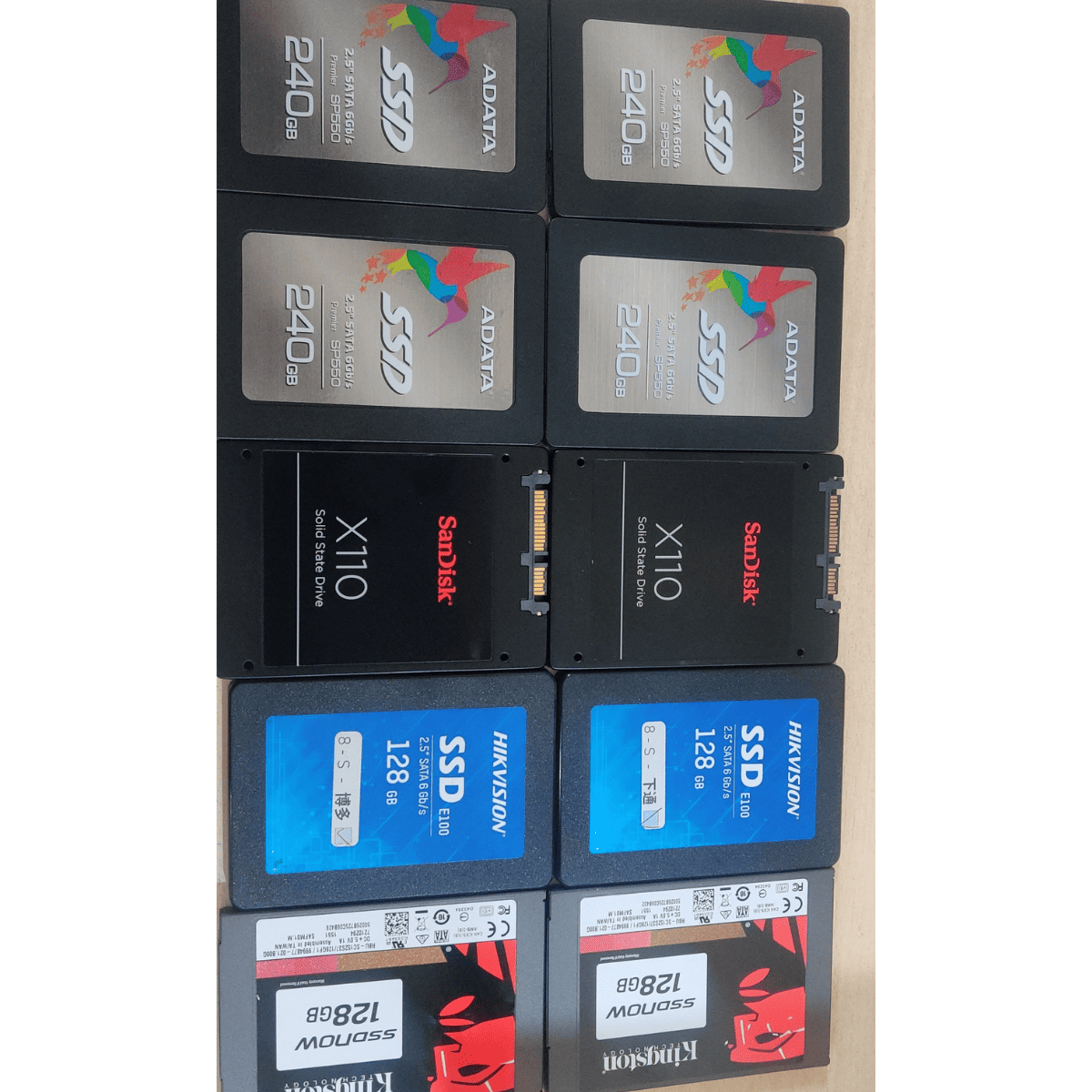Pulled out SSD Mix Brand quantity Stock. 